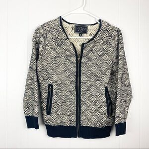 Lucky Brand | Cream and Black Sweater Cardigan